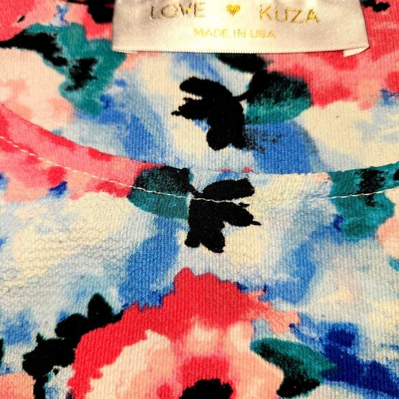 Love Kuza 3X Women's Pink Floral Top Shirt Blouse Plus Size22W 24W 3XL XXXL - Picture 3 of 6